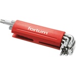 Fortum гаечен ключ торкс clt. 9бр. , дълъг, T10-50, S2, по 10бр. на брой; T10-T15-T20-T25-T27-T30-T40-T45-T50, пластмасова дръжка FORTUM