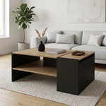 TopMebel Холна маса Izia TopMebel от меламин в сапфирен дъб - антрацит 110x60x45cm
