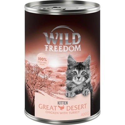Wild Freedom Kitten 6 x "Golden Valley" králik a kuracie 400 g