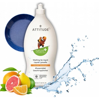 Attitude prostriedok na umývanie riadu s vôňou citrónovej kôry 700 ml