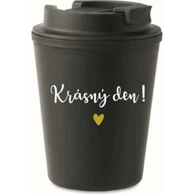 Giftela KRÁSNÝ DEN! černý termohrnek 300 ml