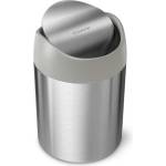 simplehuman - Кошче за отпадъци „Mini за маса, 1, 5 л, от матирана неръждаема стомана CW2084 (CW2084)