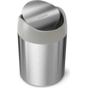 simplehuman - Кошче за отпадъци „Mini за маса, 1, 5 л, от матирана неръждаема стомана CW2084 (CW2084)