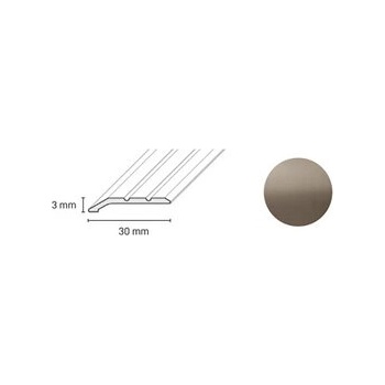Image 1 of DOLLKEN ЗАВЪРШВАЩ ПРОФИЛ dp01s o07 АЛУМ. САМОЗАЛЕПВАЩ 5113292 30х3ммх90см ДЪБ КОНЯК (5113292)