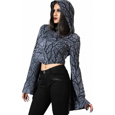 Killstar tričko Hexmoon Cropped Čierna