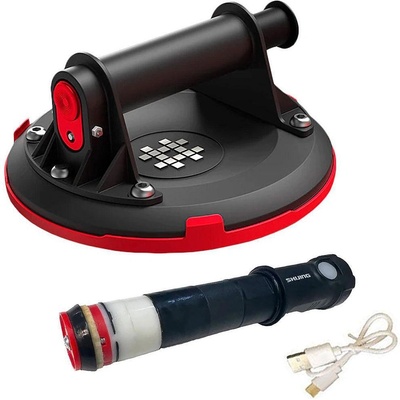 SHIJING Вакуум вендуза shijing p612 с акумулаторна помпа p617, 203 мм, до 110 кг (uni-09658)