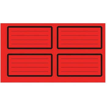 Top Office Самозалепващи се етикети, ученически, червени, 40 (1540200325)