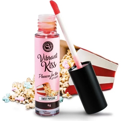 Гланц за устни, вибриращи целувки, сладки пуканки - Secret Play Lip Gloss 6ml (D-218078)