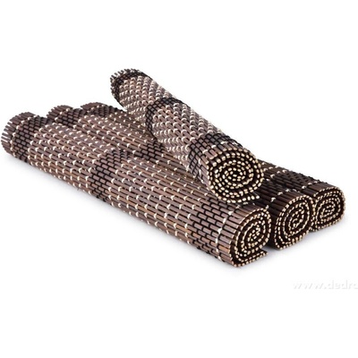 GoEco bambusové prostírání 4 ks přírodní podložky čokoládové 44x30 cm