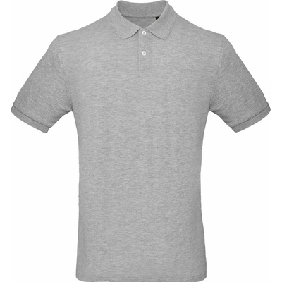 B&C INSPIRE POLO MEN Pánská polokošile s krátkým rukávem světle šedý melír