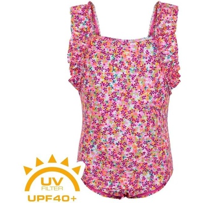 Color Kids-Swimsuit w. frills-sugar růžová