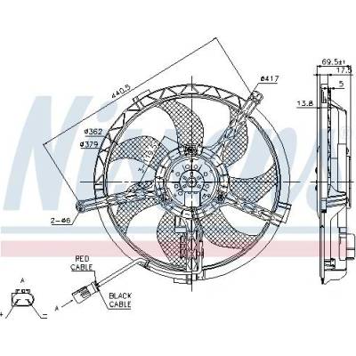Ventilátor chladiče NISSENS 85632