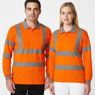 Portwest Polokošile S277 HiVis dlouhý rukáv reflexní oranžová 2XL
