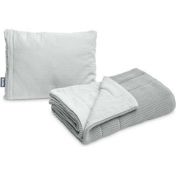 Sensillo Set do postieľky mušelín sivý