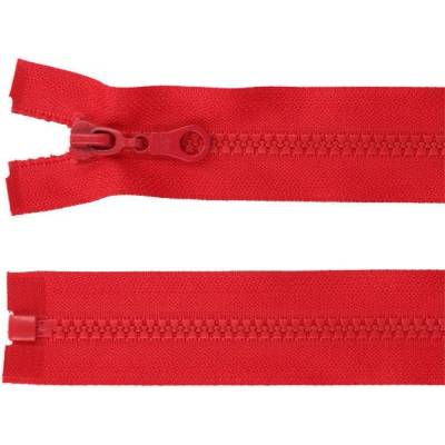 Zdrhovadlo zip kostěný 80 cm dělitelný červená