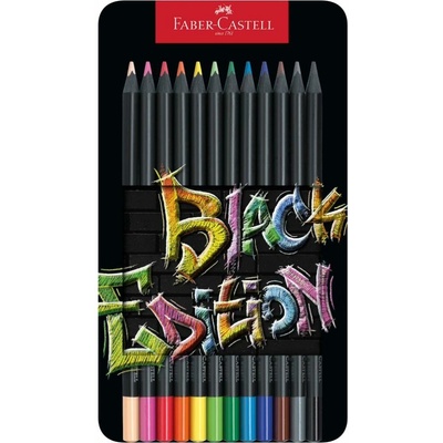 Faber Castell Edition pastelka black plechová krabička 12 ks 116413