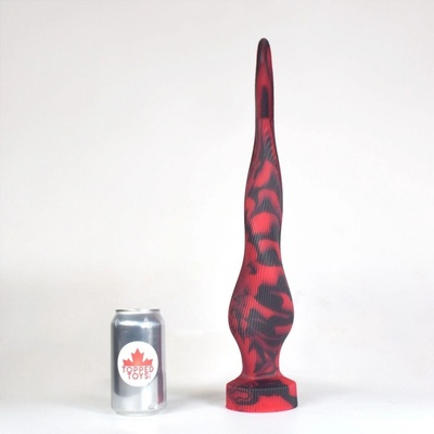 Topped Toys Juicer 90 Forge Red prémiové silikonové dildo 46,3 x 7,3 cm