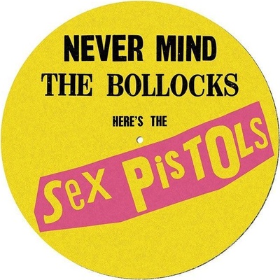 CurePink Podložka na talíř gramofonu Sex Pistols: Never Mind The Bollocks průměr 30.5cm GP85858