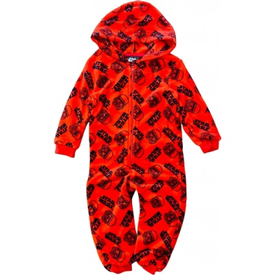 Coral fleece overal Star Wars červené