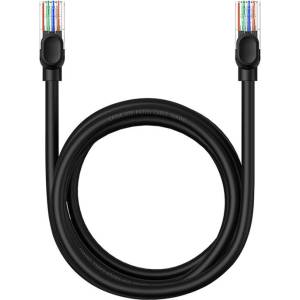 Baseus Мрежов кръгъл кабел Baseus RJ45, Cat. 5, 2 м B00133206111-03 - черен (B00133206111-03_VZ)