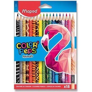 Maped Color´Peps Animals trojhranné farbičky 18 ks v kartónovom obale