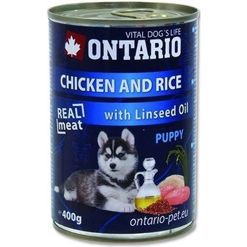 Ontario Puppy Chicken, Rice & Linseed Oil 400 g