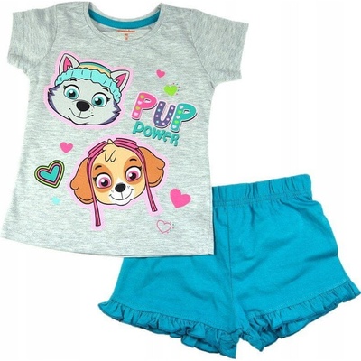 E plus M dievčenské pyžamo Tlapková patrola šedé