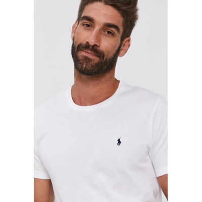 Ralph Lauren Памучна тениска Polo Ralph Lauren в бяло с изчистен дизайн 714844756004 (714844756004)