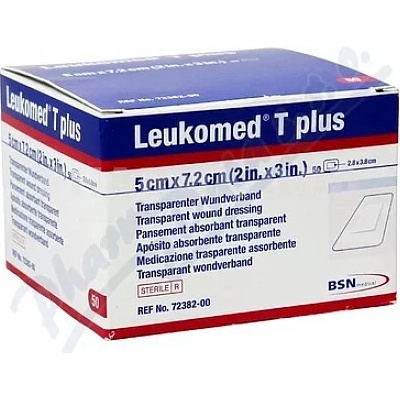 Leukomed T Plus 5x7.2cm 5ks film.náplast s polšt.