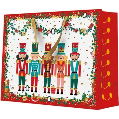 PAW2 Dárková taška PAW horizontální 33,5x 26,5x13 cm Nutcracker with garlands