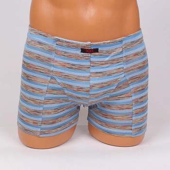 Image 1 of Мъжки боксер на райе в синьо и оранжево