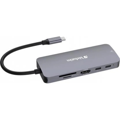 Verbatim USB хъб, 2xUSB-C/1xHDMI/3xUSB-A/RJ45/SD/mSD, VERBATIM 32152 (32152)