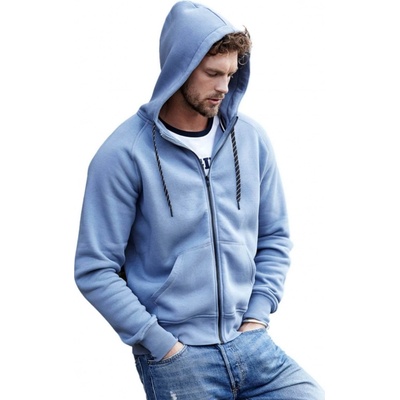 Fashion mikina Tee Jays s dvojitou kapucí a kovovým zipem : deep green – Hledejceny.cz