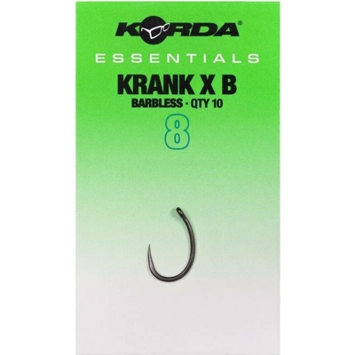 Korda Háčky Essentials Krank X Barbless 10ks Vel. 8