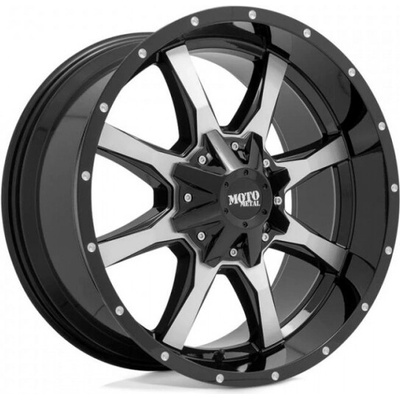 Moto Metal Mo970 9x17 5x139.7 ET-12 gloss black with machined face