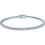 SAVICKI Тенис гривна, бяло злато, 585, бели сапфири 1.480К, 2.3mm. 17cm