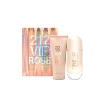 Carolina Herrera 212 VIP Rose Подаръчен комплект, Парфюмна вода 80ml + Мляко за тяло 100ml (Travel set), Жени