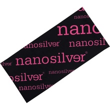 Nanosilver sportovní čelenka Uni černá/růžová