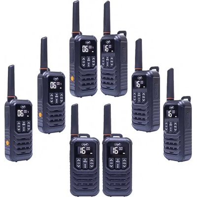 PNI PNI-R80-8 Waterproof PMR Radio Kit 8-Pack IP67 SOS LED 10km AA (PNI-R80-8)