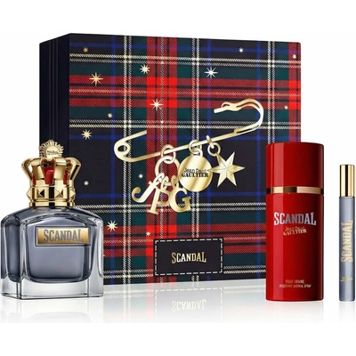 Jean Paul Gaultier Scandal Pour Homme EDT 100 ml + EDT MINI 10 ml + DEO v spreji 150 ml