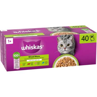 Whiskas 1+ Adult kapsičky Mixed Menu v želé 40 x 85 g