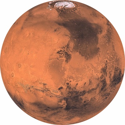 Komar Samolepicí vliesová fototapeta Dot Mars pr. 125 cm