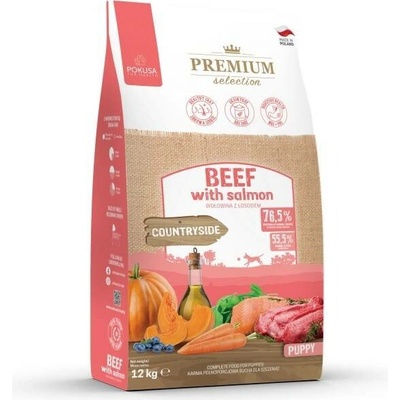Pokusa Premium Selection Puppy Beef with salmon 12 kg