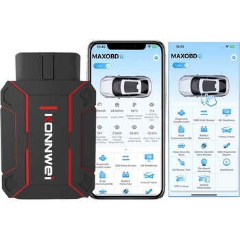 Konnwei MAXOBD Car All System автодиагностика OBD2, приложение MAXOBD Mobile за Android и iOS (MAXOBD)