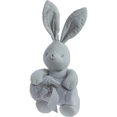 Gamberritos Одеало 80х110 + играчка Зайче, сиво (108843)