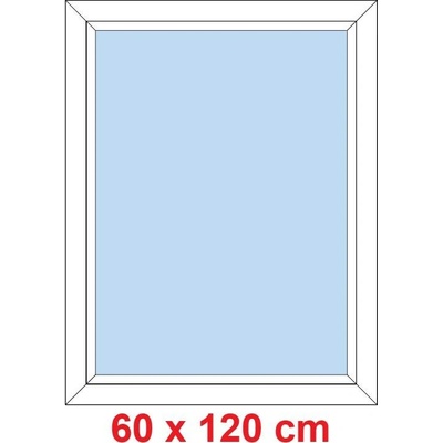 Soft Plastové okno 600 x 1200 mm, FIX neotevíravé, Antracit struktura/bílá