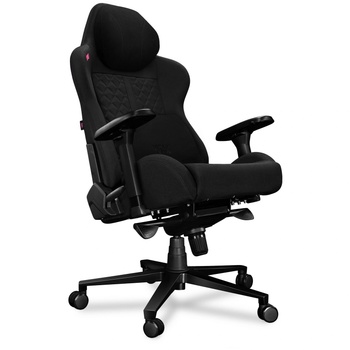 Yumisu 2050 гейминг стол с магнитна облегалка за глава, черен плат (Y-2050F-BB-M)