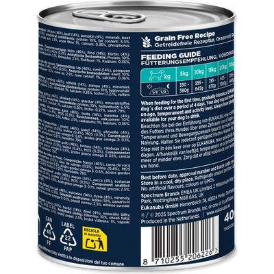 Eukanuba Adult bohatá na hovězí s dýní 400 g