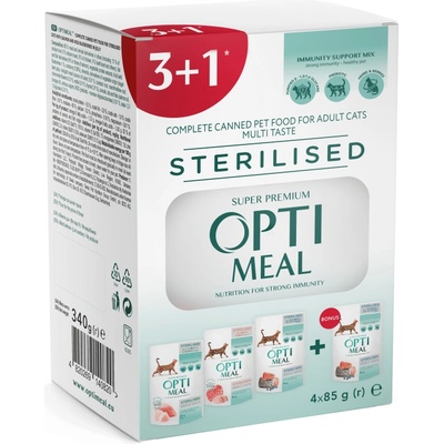 Optimeal Set No. 6 mix pre sterilizované mačky 4 x 85 g