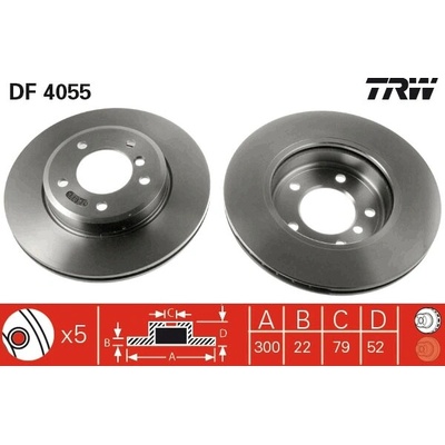 Brzdový kotúč TRW DF4055